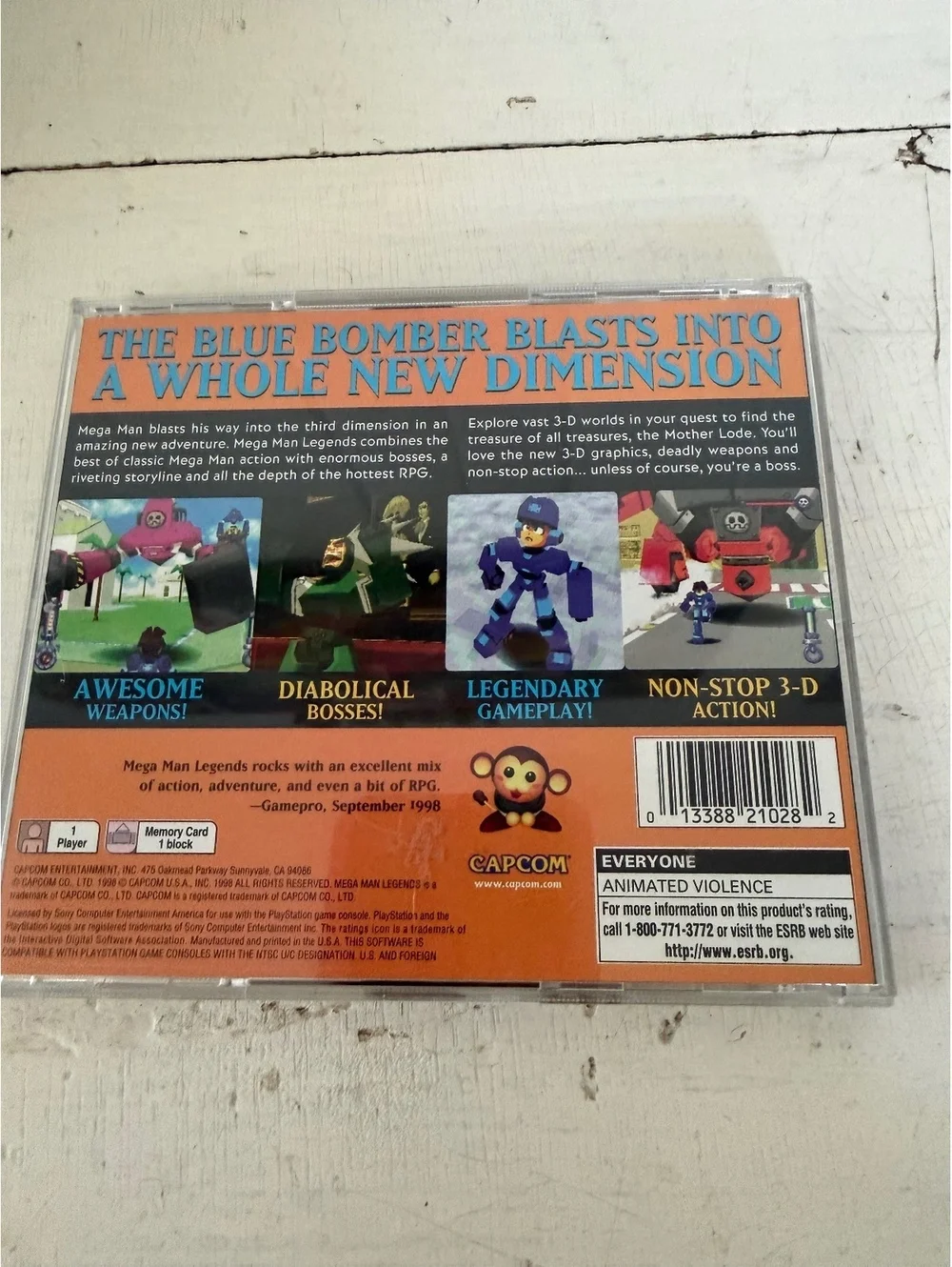 Mega Man Legends PlayStation 1 Game Disc with Case - Classic Action Adventure